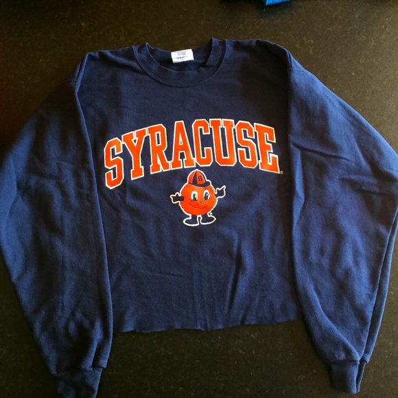 Port & Company SYRACUSE Pullover Cropped Sweatshirt CUSE SYR Go Big Orange - Picture 7 of 10